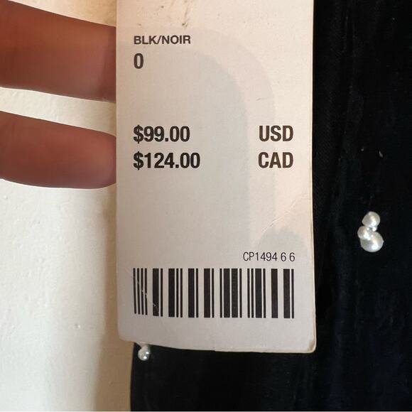 Urban Outfitters Velvet Pearl Beaded Midi Dress Black NWT - Picture 7 of 10